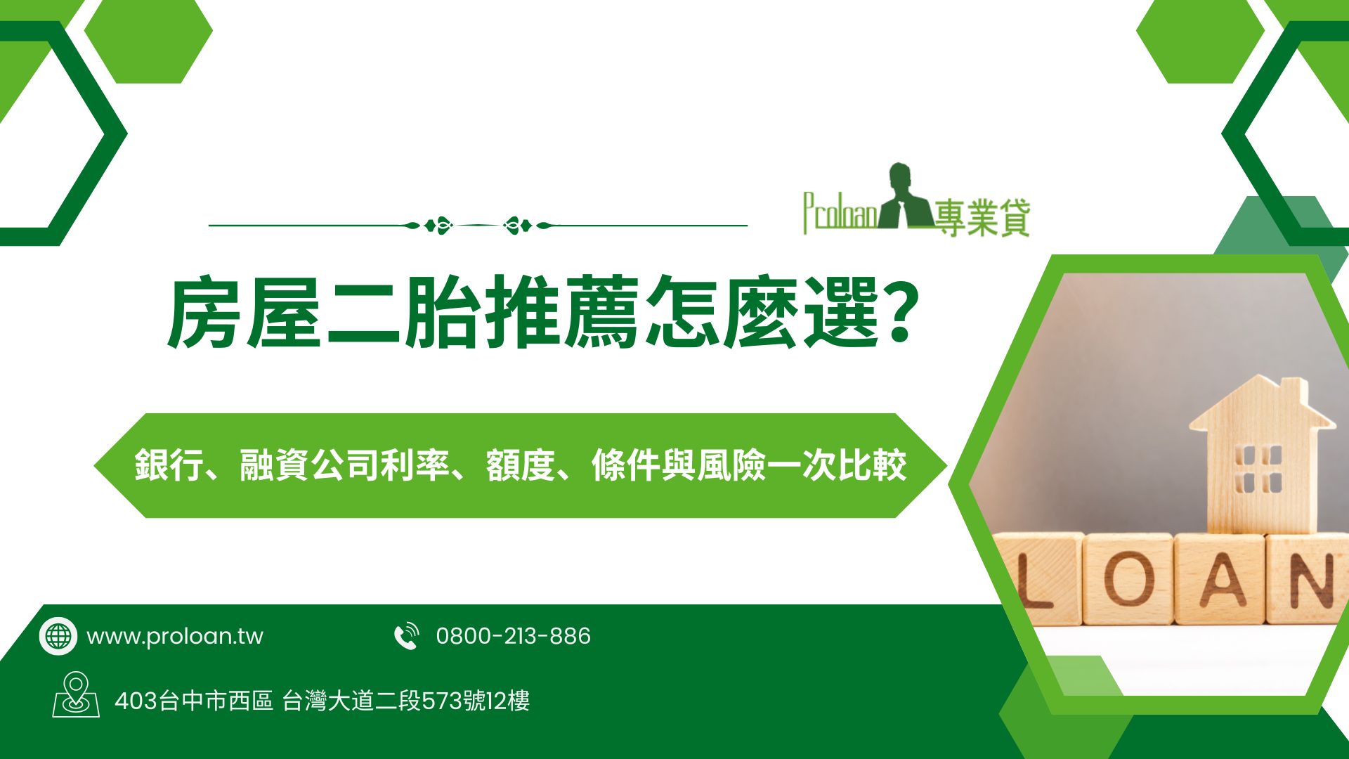 房屋二胎推薦怎麼選？銀行、融資公司利率、額度、條件與風險一次比較